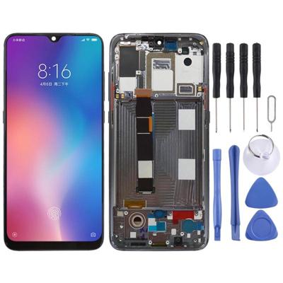 LCD-scherm en digitizer volledige montage met frame voor Xiaomi mi 9 (zwart)