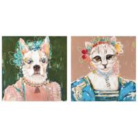 Canvas DKD Home Decor Pijnboom Canvas 90 x 3,7 x 90 cm - thumbnail