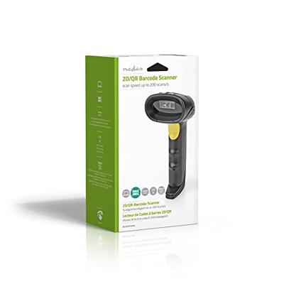 Nedis Barcodescanner | CMOS | Bedraad | 1D Lineair / 2D/QR | USB 2.0 | 1 stuks - BSCN2D100BK BSCN2D100BK Nedis Barcodescanner | CMOS | Bedraad | 1D Lineair / 2D/QR | USB 2.0 | 1 stuks - BSCN2D100BK BSCN2D100BK