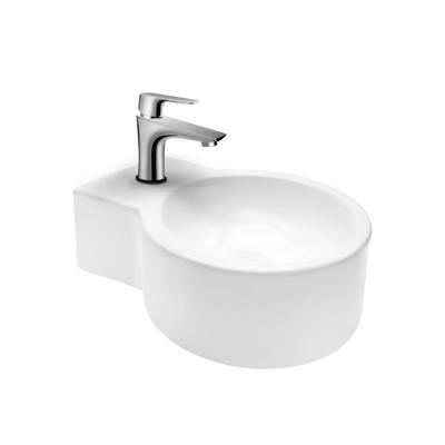 Fontein BWS Mini Wanda 35x28x16 cm Keramiek Hoogglans Wit met Kraangat