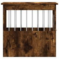 VidaXL Hondenbench 45x62x59 cm bewerkt hout gerookt eikenkleurig - thumbnail