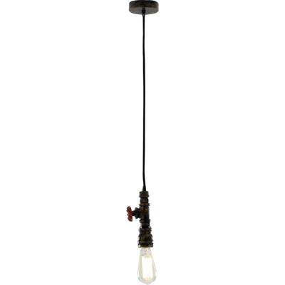 Hanglamp Amarcord E27 gasbuis fitwerk roestbruin industrieel
