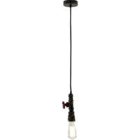 Hanglamp Amarcord E27 gasbuis fitwerk roestbruin industrieel - thumbnail