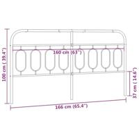 Hoofdbord 160 cm metaal wit - thumbnail