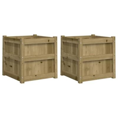 VidaXL Plantenbakken 2 st cm geïmpregneerd hout