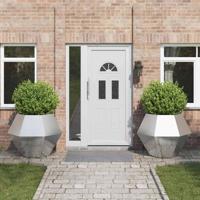 Plantenbak 2 pcs Zilver 100 x 100 x 80 cm Roestvrij staal - thumbnail