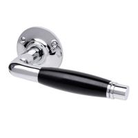 De Oude Deurklink Deurklink - Deco nikkel, rond rozet - thumbnail