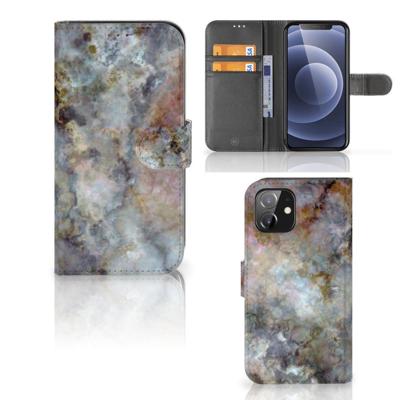 iPhone 12 | 12 Pro (6.1") | Bookcase | Marmer Grijs