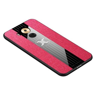 Voor Huawei mate 8 XINLI stiksels doek Textue schokbestendig TPU beschermhoes (rood)