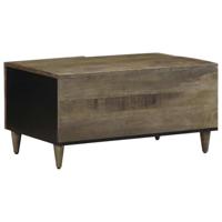 Salontafel 80x50x40 cm massief mangohout lichtgrijs - thumbnail