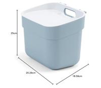 Curver ready to collect prullenbak GFT 5 liter blauw-lichtgrijs - thumbnail