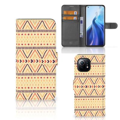 Xiaomi Mi 11 | Telefoon Hoesje | Aztec Yellow | Portemonnee hoesje Xiaomi Mi 11 | Telefoon Hoesje | Aztec Yellow | Portemonnee hoesje