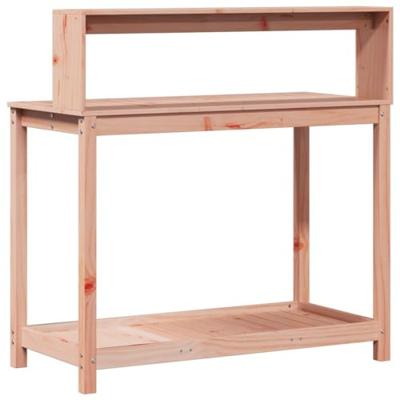 Oppottafel met schappen 108x50x109,5 cm massief douglashout - thumbnail