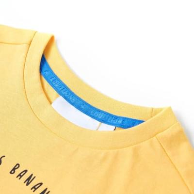 Kindershirt apenprint 128 lichtokerkleurig Kindershirt apenprint 128 lichtokerkleurig