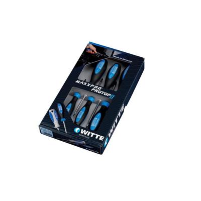 Witte schroevendraaierset - PRO - 6-delig - pozidriv/sleuf