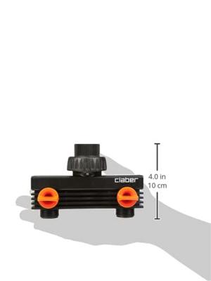 Claber 8589 2-weg Verdeelstuk voor Tuinslangen - Dual ¾" Aansluiting - Eenvoudig en Efficiënt