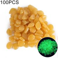 100 PCS Glow in de Dark Garden Pebbles voor loopbruggen & decoratie en planten lichtgevende stenen (oranje) - thumbnail