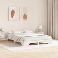 Bedframe Wit 150x200 cm Massief Grenenhout - thumbnail