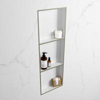 MONDIAZ EASY Nis 89,5x29,5cm in solid surface kleur Army | Talc. 3 vakken geschikt voor in- of opbouw - thumbnail