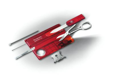 Victorinox SwissCard Lite 0.7300.T Zakgereedschapsset Aantal functies 13 Robijn (transparant)