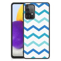 Samsung Galaxy A72 (5G/4G) Back Case Zigzag Blauw - thumbnail