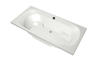 Xenz Kanaga Duobad - 190x90x53 - afvoer Midden - acryl - wit mat 6863-03