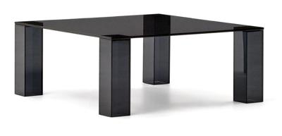 Kave Home Salontafel 'Adularia' Glas, 85 x 85cm, kleur Donkergrijs Kave Home Salontafel 'Adularia' Glas, 85 x 85cm, kleur Donkergrijs