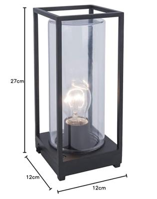Buitenlamp met snoer en stekker E27 &apos;Flair&apos; metaal - thumbnail