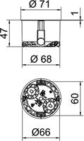 OBO Bettermann 2003802 Hollewand-apparaatdoos (Ø x d) 68 mm x 47 mm 25 stuk(s) - thumbnail