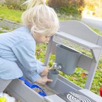 roba Houten speelgoed keuken om op te hangen (65x36x65, Grijs) - thumbnail