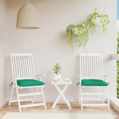 VidaXL Stoelkussens 2 st 50x50x7 cm oxford stof groen VidaXL Stoelkussens 2 st 50x50x7 cm oxford stof groen