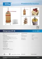 GÜDE Fruitpers OP 30 Hout, Rood - thumbnail