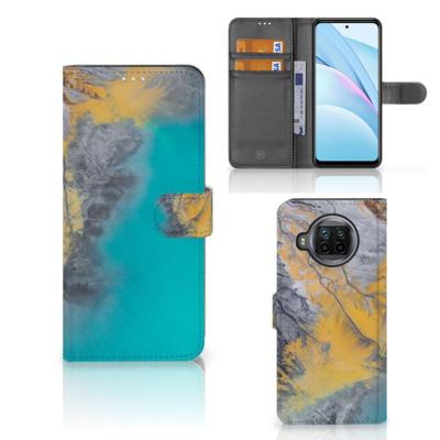 Xiaomi Mi 10T Lite | Bookcase | Marble Blue Gold
