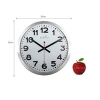 NeXtime NE-3999ARRC Wandklok Dia. 35 Cm, Aluminium, Wit, &apos;Station&apos; Radio Controlled (DCF) - thumbnail