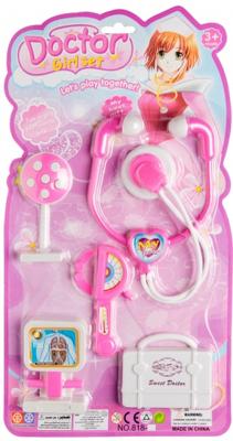 LG Imports doktersset Girl 5 delig roze/wit LG Imports doktersset Girl 5 delig roze/wit