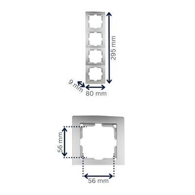 REV 0208842304 Frame 4-voudig Platina 1 stuk(s)