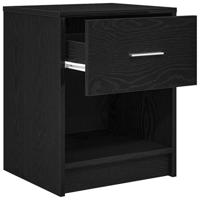 Nachtkastjes 2 st met lade 40x34x50 cm zwart - thumbnail