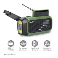 Nedis Noodradio | Draagbaar Model | DAB+ / FM | Batterij Gevoed / Handslinger / Solar Powered / USB Gevoed | Wekker | Groen / Zwart - RDDBCR2000GN - thumbnail
