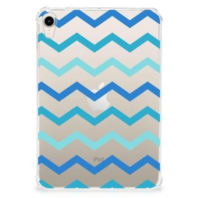 Apple iPad mini 6 (2021) Hippe Hoes Zigzag Blauw Apple iPad mini 6 (2021) Hippe Hoes Zigzag Blauw