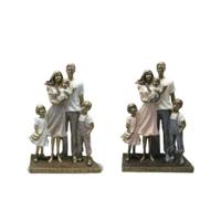 Decoratieve figuren DKD Home Decor 24 x 11,5 x 34 cm Multicolour Familie (2 Stuks) - thumbnail