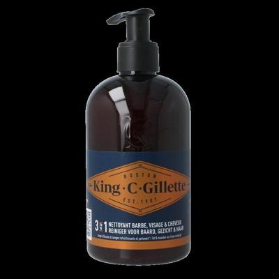 Gillette King c baard en gezichtsreiniger 350 Milliliter Gillette King c baard en gezichtsreiniger 350 Milliliter