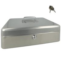 Westcott ac-e51002-zi geldkist 301x242x91mm zilvergrijs, kunststof inzet met 5 vakken - thumbnail