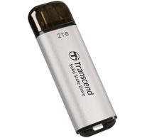 Transcend ts2tesd300s esd300s external ssd, 2 tb, usb type-c, 10gbps, 1050/ 950 mb/s, silver - thumbnail