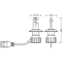 OSRAM Hoofdlamp "night breaker led" van lamp h4 led 12 v 27/23 w night breaker led - thumbnail