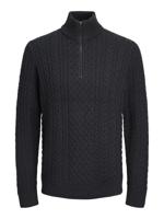 Jack & Jones Jprblusean Knit Cable Half Zip Sn Trui Dark Navy - thumbnail