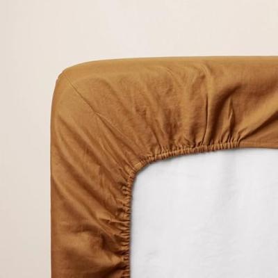 Hoeslaken - P'TIT DODO - 60 x 120 cm - Jersey - Karamel