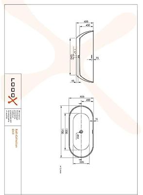 Looox Chill vrijstaand ligbad - 170x80x60cm - Acryl - wit glans chill17080gw Looox Chill vrijstaand ligbad - 170x80x60cm - Acryl - wit glans chill17080gw