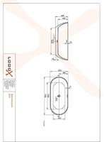 Looox Chill vrijstaand ligbad - 170x80x60cm - Acryl - wit glans chill17080gw - thumbnail