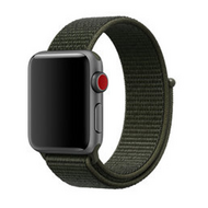 Sport Loop nylon bandje - Leger groen - Geschikt voor Apple Watch 44mm / 45mm / 46mm / 49mm