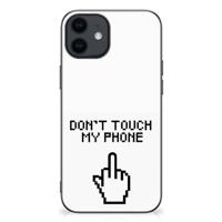 iPhone 12 Pro | 12 (6.1") | TPU Hoesje | Finger Don&apos;t Touch My Phone - thumbnail